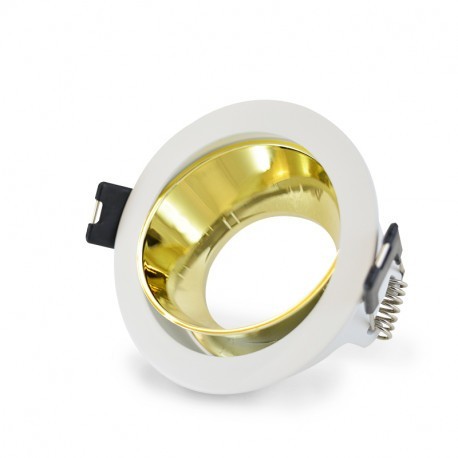 SUPPORT DE SPOT basse luminance Rond Rotatif Doré Ø80 x 35 mm IP20