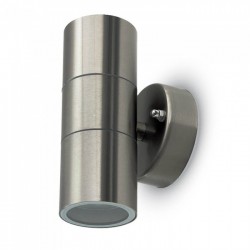 Applique murale INOX Double GU10 IP44 - Fin de série - Ni repris Ni échangé