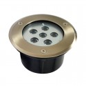 NDRD Spot LED COB encastre sol 6W - IP67 - Rond - Finition Inox - 4000°K