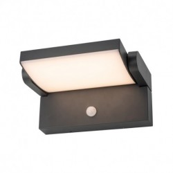 Applique murale Orientable LED 12W Détecteur - Gris - 3000°K - IP54