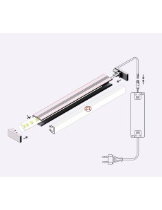Profile LED HRef ALU Anodisé 1000mm 2