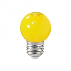 LED 1 WATT G45 BULB E27 JAUNE BLISTER x2