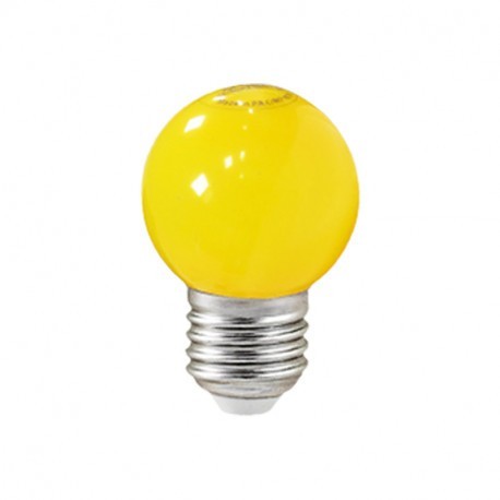 LED 1 WATT G45 BULB E27 JAUNE BLISTER x2