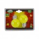 LED 1 WATT G45 BULB E27 JAUNE BLISTER x2