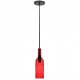 Suspension Douille E14 Bouteille rouge