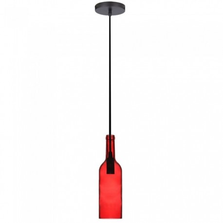 Suspension Douille E14 Bouteille rouge