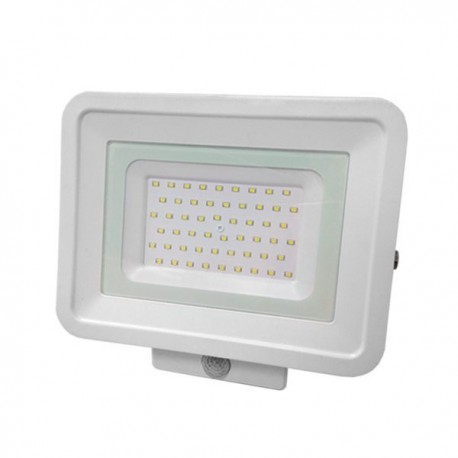 PROJECTEUR LED Plat Blanc 230 V 30 WATT IP65 6000°K + Détecteur