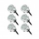 Kit Spot LED Terrasse 6x0.6W 12V 4000°K