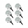 Kit Spot LED Terrasse 6x0.6W 12V 6000°K