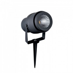 Projecteur piquet massif LED 12W IP65 - Gris Anthracite - 4000°K