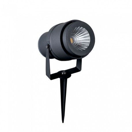 Projecteur piquet massif LED 12W IP65 - Gris Anthracite - 3000°K