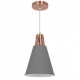 Suspension Douille E27 Cuivre rouge / sable gris - Fin de série - Ni repris Ni échangé 