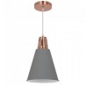 Suspension Douille E27 Cuivre rouge / sable gris