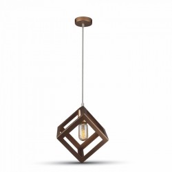 Suspension Douille E27 Cube Champagne