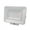 PROJECTEUR LED Plat Blanc 230 V 30 WATT IP65 2700°K + Détecteur - Fin de série - Ni repris Ni échangé