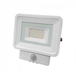 PROJECTEUR LED Plat Blanc 230 V 10 WATT IP65 2700°K + Détecteur - Fin de série - Ni repris Ni échangé