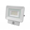 PROJECTEUR LED Plat Blanc 230 V 10 WATT IP65 2700°K + Détecteur - Fin de série - Ni repris Ni échangé