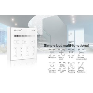Commande Murale Dimmer 4 Zones (à pile)