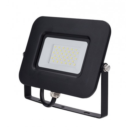 PROJECTEUR LED Plat Noir Epistar 170-265V 30 WATT IP65 2800°K