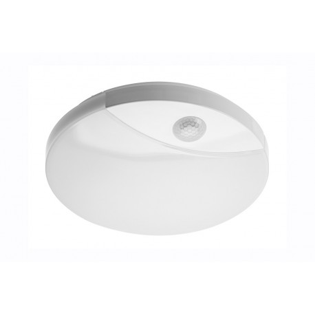 Plafonnier LED Ø250MM 16 W 230 V BLANC 4000°K + SENSOR IR IP44 CLAS 2