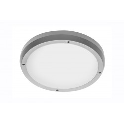 Plafonnier LED Ø300MM 2 x E27 GRIS IP65 CLAS 2