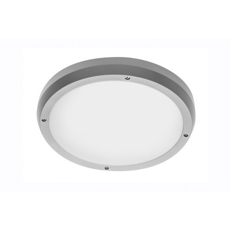 Plafonnier LED Ø300MM 2 x E27 GRIS IP65 CLAS 2