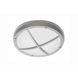 Plafonnier LED Ø300MM 2 x E27 GRIS X IP65 CLAS 2