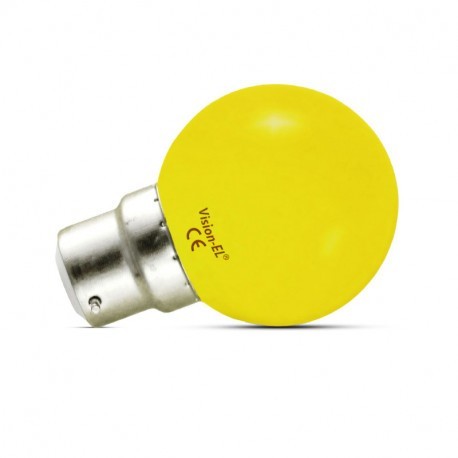 Ampoule LED 1 WATT BULB B22 JAUNE BOITE