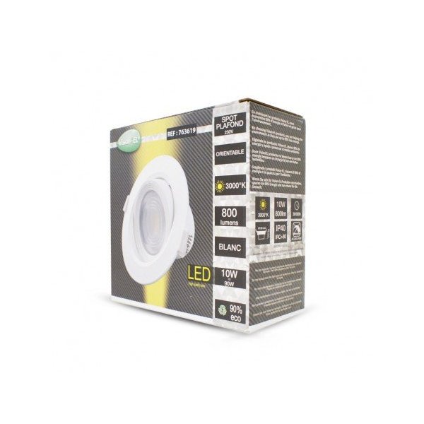 SPOT LED SMD ORIENTABLE 10W 3000°K