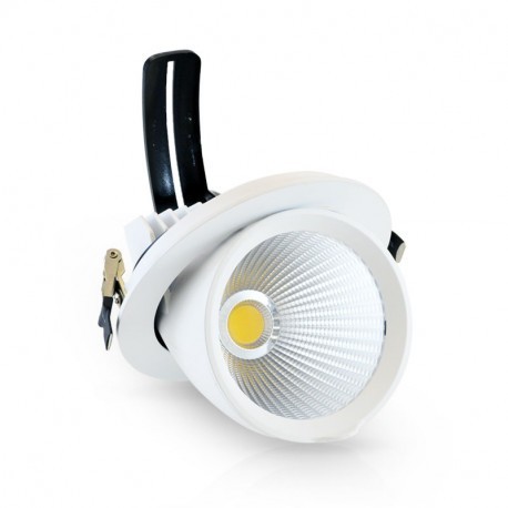 Spot Escargot Rond Orientable LED IP 44 COB 40W 4000°K