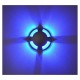 Spot LED Balise Rond 4 Diffuseurs 1W Bleu