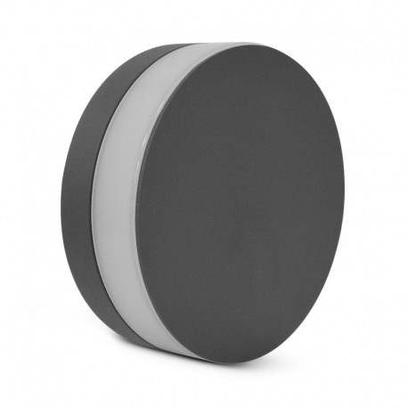 Applique murale LED 10W - Rond - Gris Anthracite - 3000°K - IP54