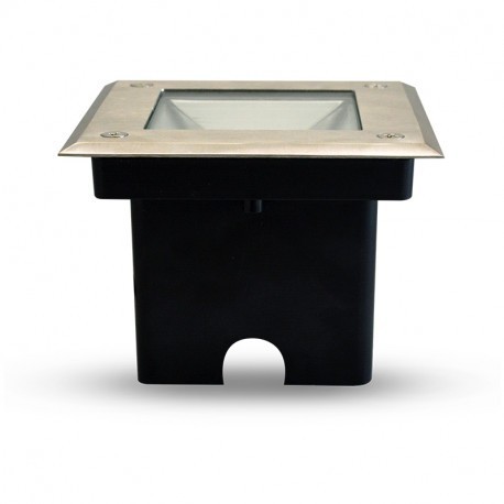 Spot LED COB encastre sol 3W - IP67 - Carré - Finition Inox 304 - 3000°K
