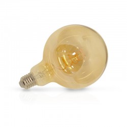 Ampoule LED COB Globe E27 G125 Filament Spirale 4W 2700°K Golden Boite