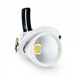 Spot Escargot Rond Orientable LED IP 44 COB 20W 4000°K