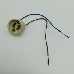 DOUILLE CERAMIQUE GU-10 + CABLE