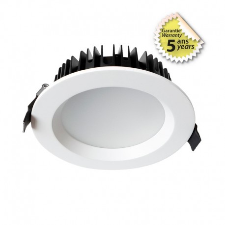 Plafonnier LED BLANC Ø 220 ROND 28 Watt 4000°K 5Ans