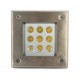 Spot LED COB encastre sol 9W - IP67 - Carré - Inox 316L - 4000°K