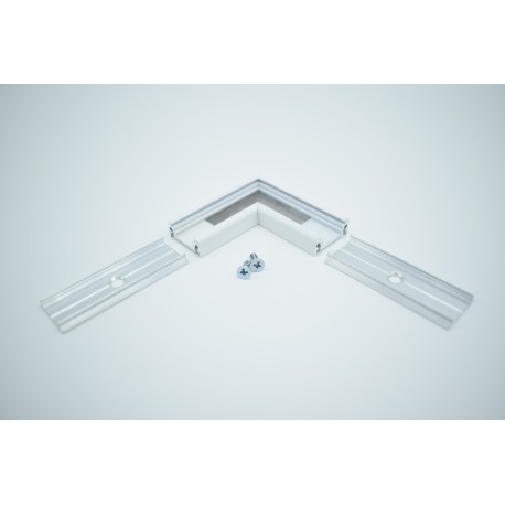 Connecteur L 90° Profile LED Plat Alu Blanc