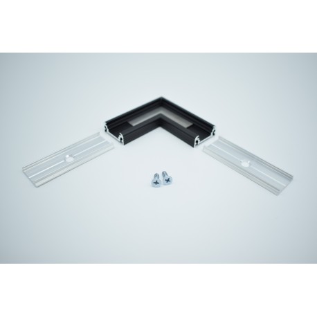 Connecteur L 90° Profile LED Plat14 Alu Noir