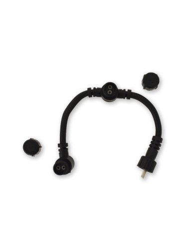 Connecteur de KIT SPOT TERRASSE "T" 1 Mâle / 2 Femelles 20 Cm