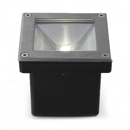 Spot LED encastre sol 5W - IP67 - Carré - 4000°K - INOX 316 L