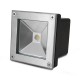 Spot LED encastre sol 5W - IP67 - Carré - 4000°K - INOX 316 L