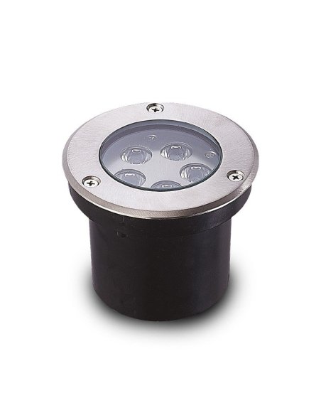 Spot LED encastre sol 5W - IP67 - Rond - 4000°K - Inox 316 L