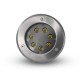 Spot LED encastre sol 7W - IP67 - Rond - 3000°K - Inox 316 L