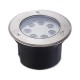 Spot LED encastre sol 7W - IP67 - Rond - 3000°K - Inox 316 L