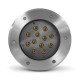 Spot LED encastre sol 12W - IP67 - Rond - 3000°K - Inox 316 L