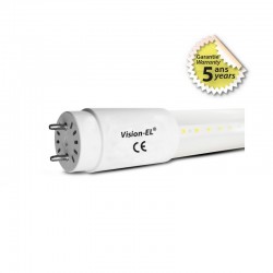 TUBE LED T8 PHASE et NEUTRE Même Côté Clair 24 W 1500 mm 4000°K 3000Lm 5Ans