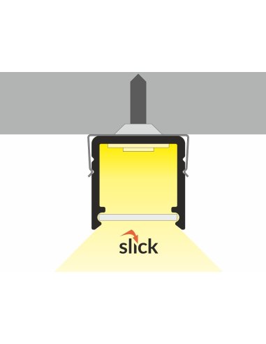 Profile LED Fin10 Noir 2000mm