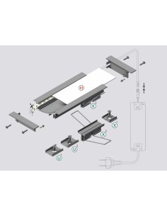 Profile LED Reflex ALU Brut 2000mm 2